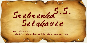 Srebrenka Selaković vizit kartica